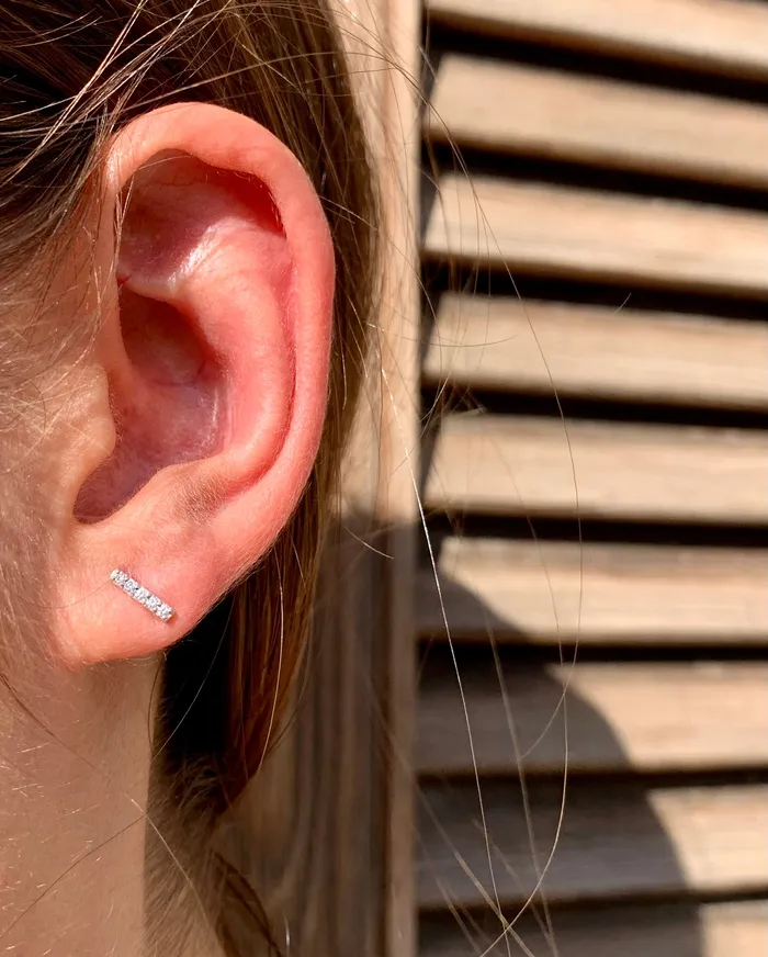 Earrings Diamond Bar Earrings The Private Room Fine Jewelry