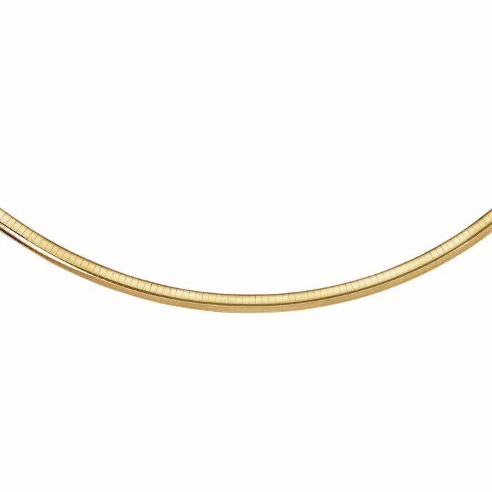 Earrings MayaMila 14k Yellow Gold Classic Omega Style Chain 6 mm