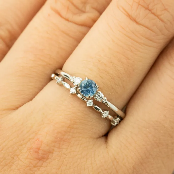 Estel Ring 030ct Montana Sapphire 14k White Gold Envero Jewelry Rings