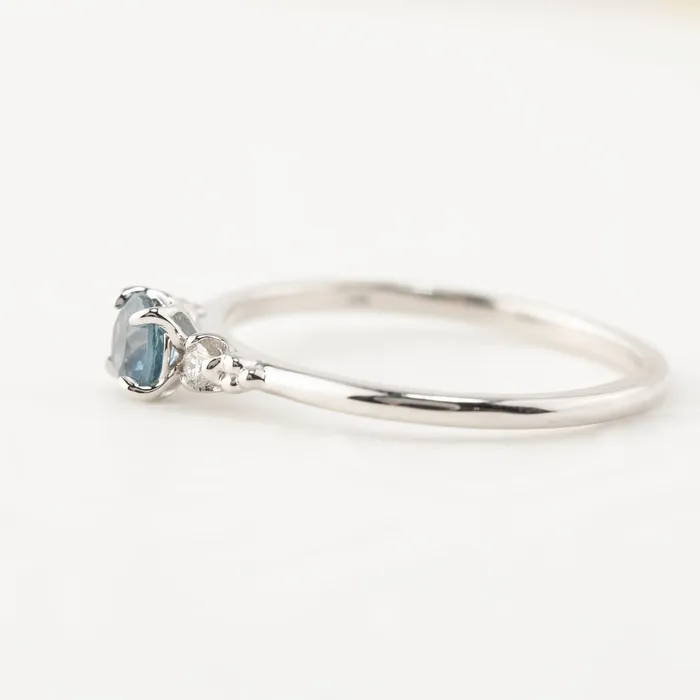 Estel Ring 030ct Montana Sapphire 14k White Gold Envero Jewelry Rings