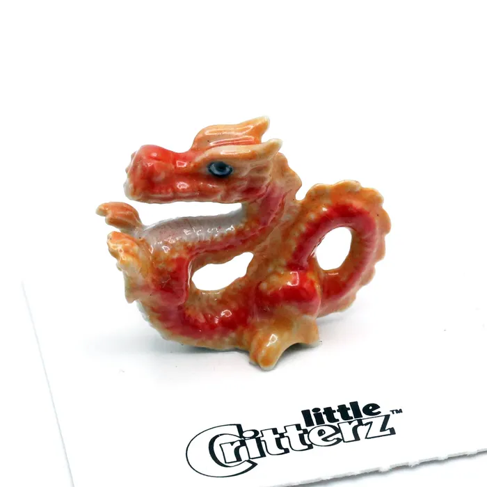 Good Luck Dragon Porcelain Miniature Little Critterz Earrings