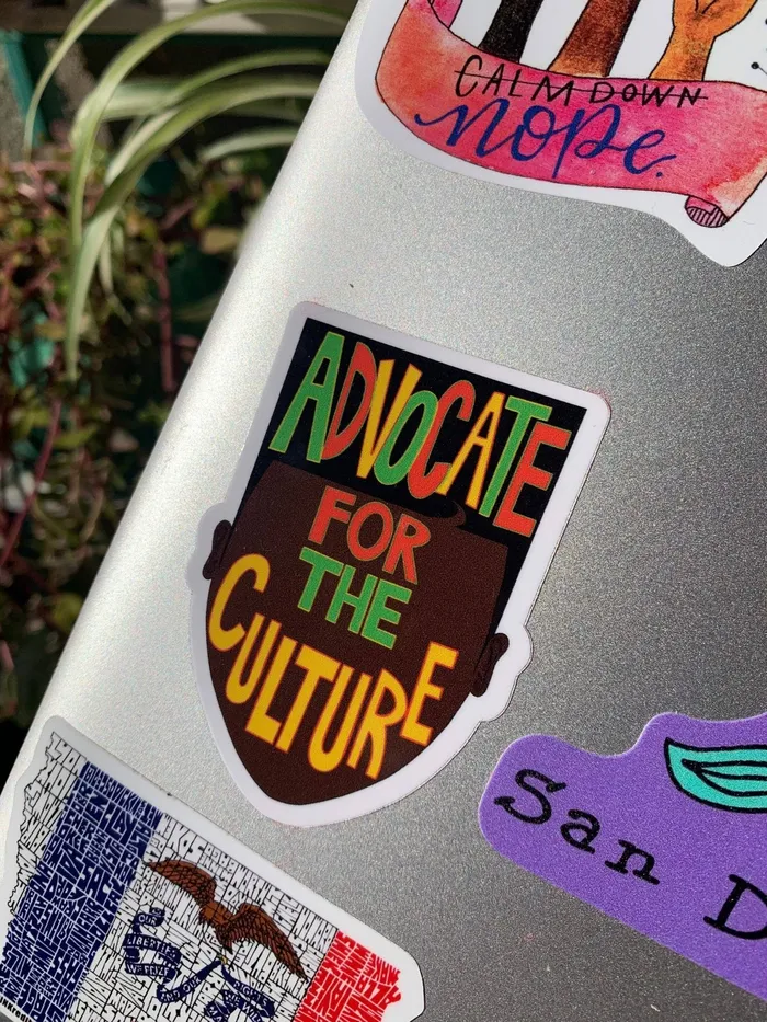 Necklaces Jammin for Justice Advocate for the Culture Sticker