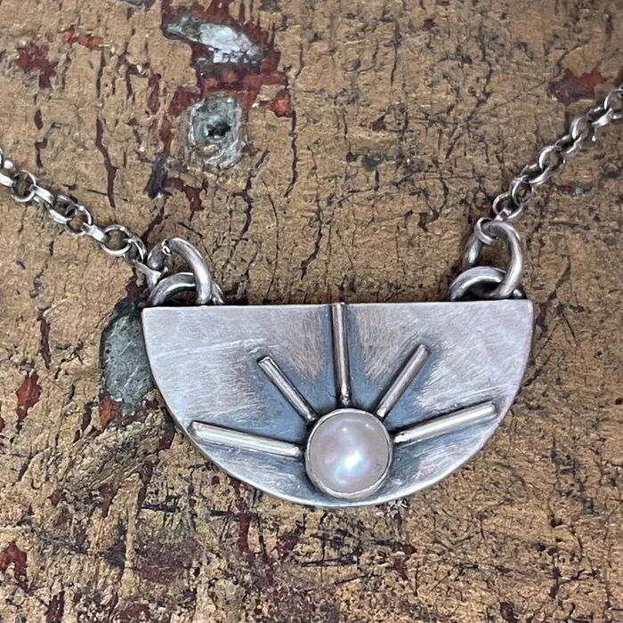 Necklaces Pearl Sunrise Necklace THE OPAL