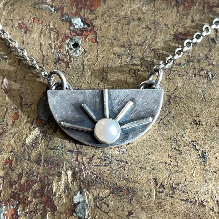 Necklaces Pearl Sunrise Necklace THE OPAL