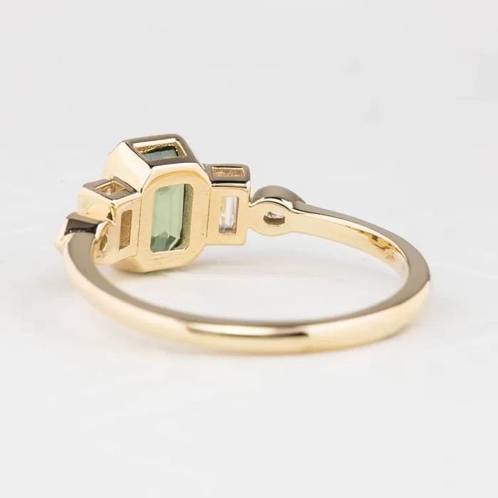 Rings Envero Jewelry Edith Ring 143139ct Light Green Madagascar Sapphire 14K Yellow Gold One of a kind