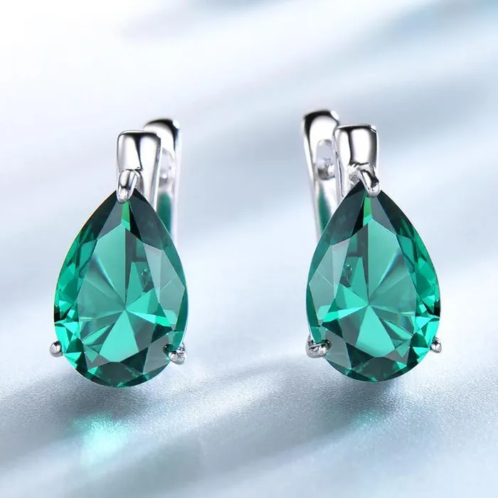 Shineofidamond Earrings Drop Topaz Stud Earrings