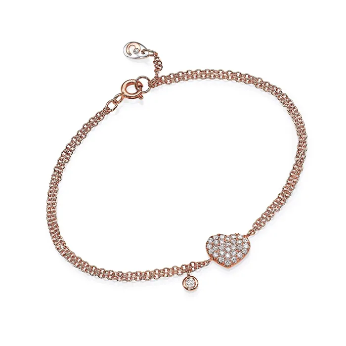 The Private Room Fine Jewelry Bracelets Fine Diamond Pave Heart Bracelet