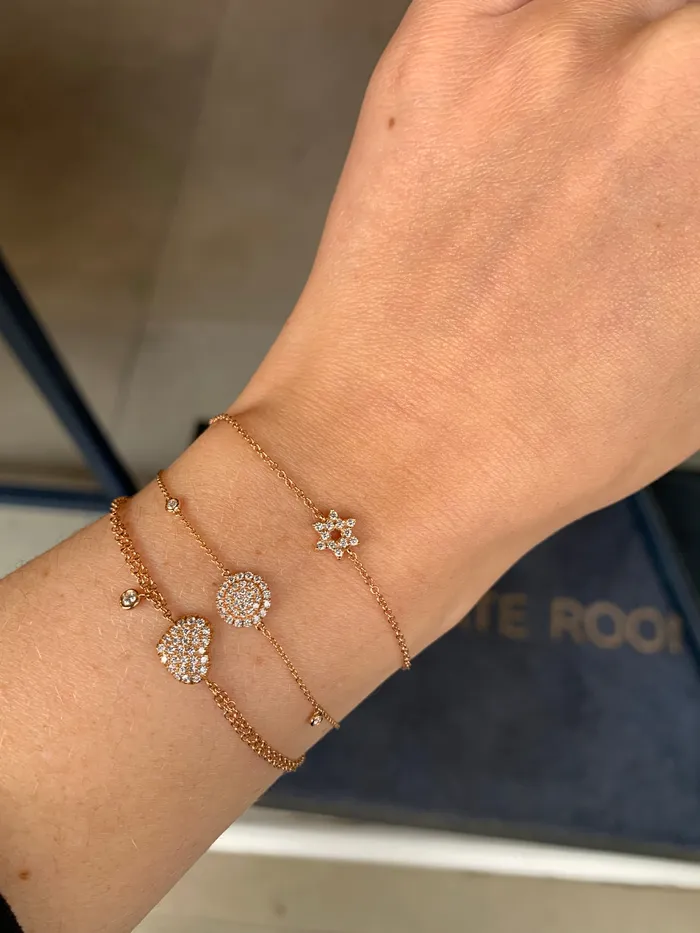 The Private Room Fine Jewelry Bracelets Fine Diamond Pave Heart Bracelet