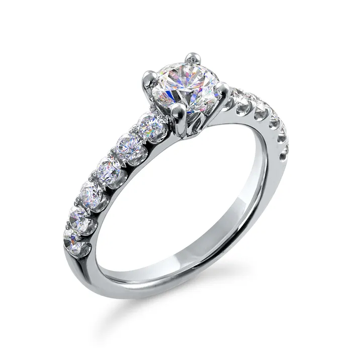 14KWG 073CTW DIA SHANK SEMI MOUNT FACETS OF FIRE Rings