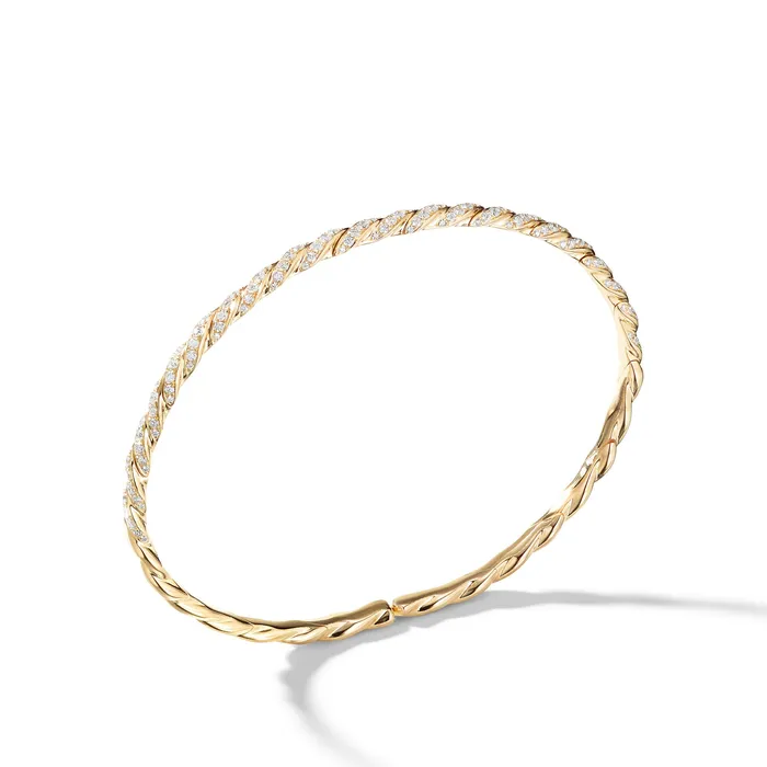 Bracelets David Yurman Pavflex Bracelet in 18K Yellow Gold with Diamonds 35mm