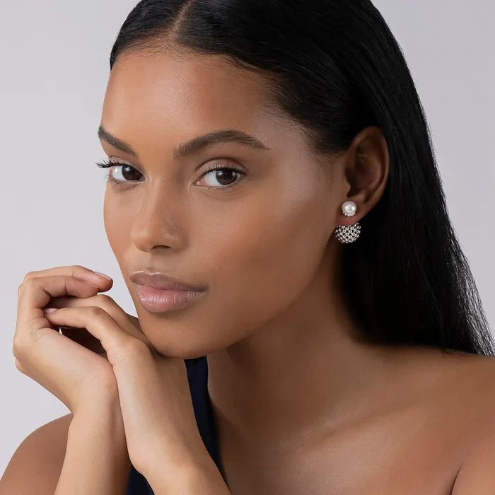 Earrings Signature Caviar Pearl FrontBack Earrings LAGOS