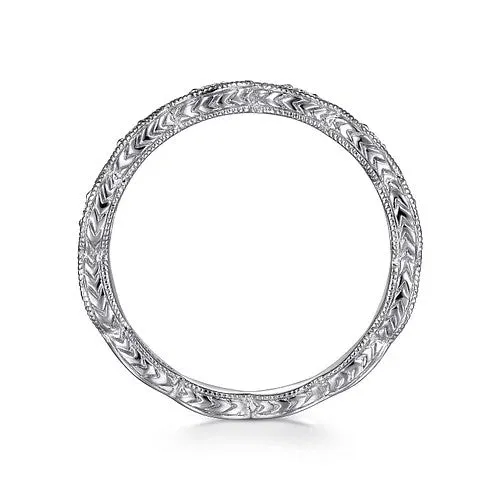 GABRIEL CO Rings 14K White Gold Diamond Bujukan Marquise Station Ring