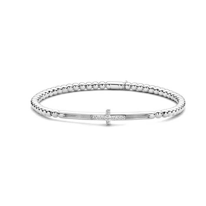 HULCHI BELLUNI Bracelets Diamond Pave Cross Stretch Bracelet