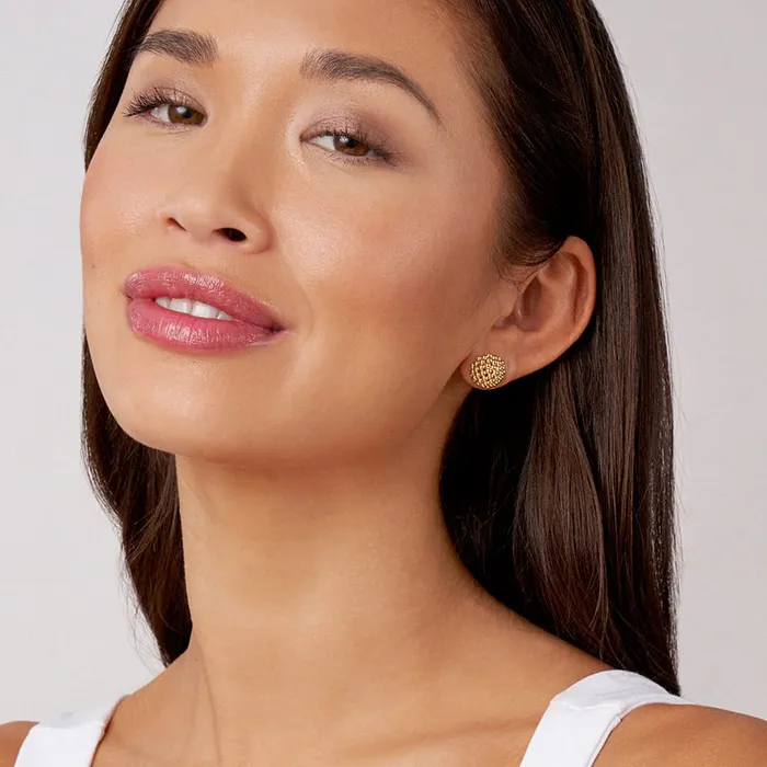 LAGOS Earrings Caviar Gold Large 18K Gold Beaded Stud Earrings