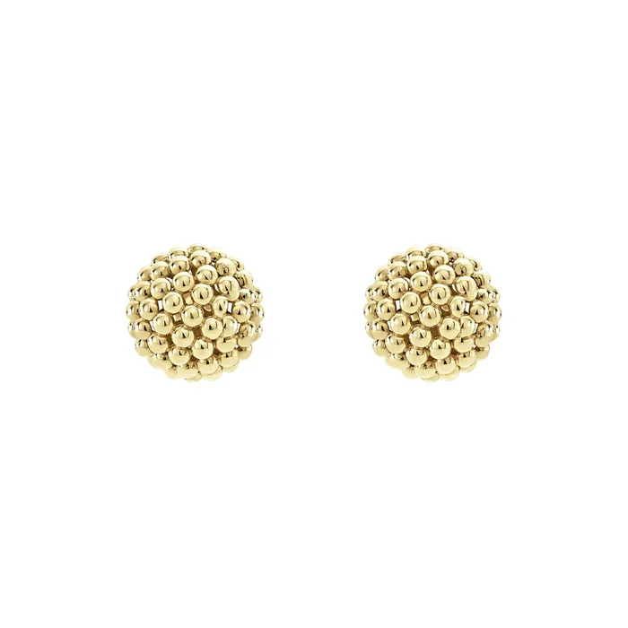 LAGOS Earrings Caviar Gold Large 18K Gold Beaded Stud Earrings