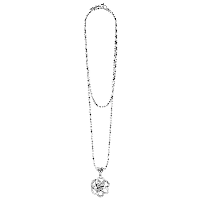 Love Knot Large Sterling Silver Pendant Necklace LAGOS Necklaces