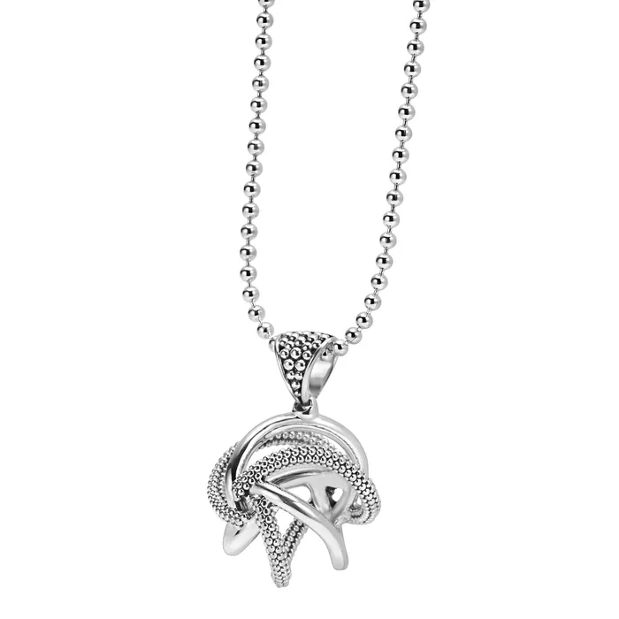 Love Knot Large Sterling Silver Pendant Necklace LAGOS Necklaces