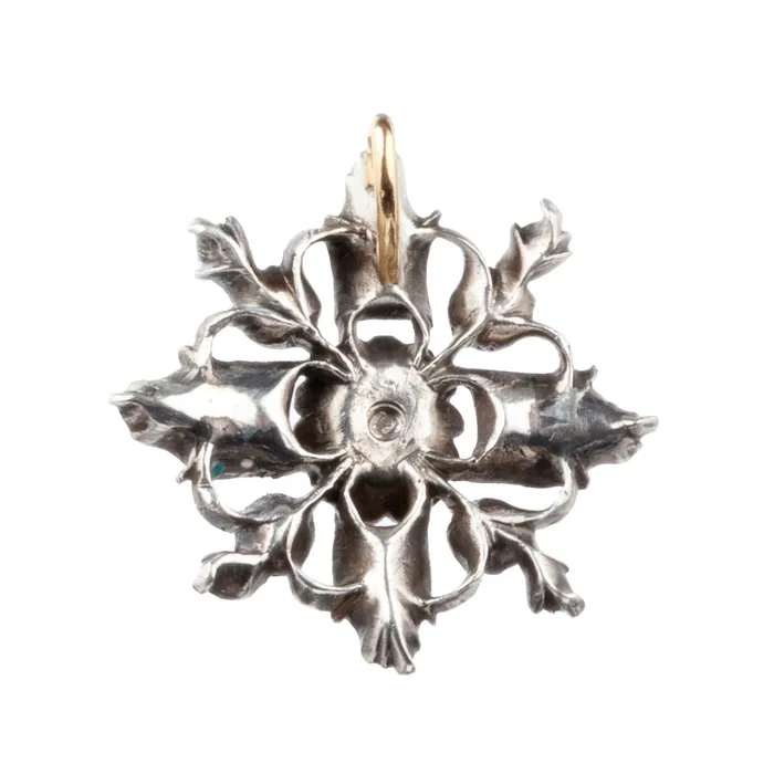 Necklaces Bell Bird Antiques Georgian Era Rose Cut Diamond Pendant