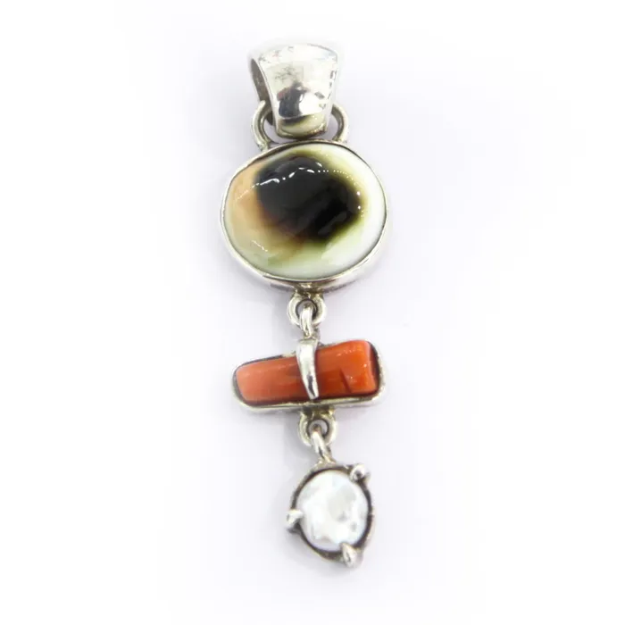 Necklaces Nanni Gabriella Operculum Coral Pearl Pendant