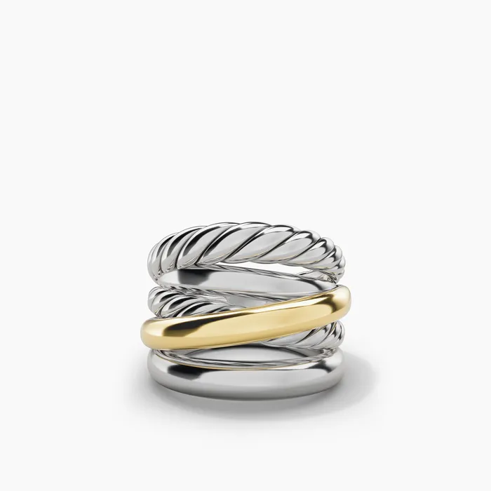 Rings David Yurman 175MM BOLD CROSSOVER 5ROW RING SIL14K