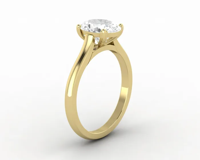 Sapheena Jewelry Rings Lilian 15 Ct Solitaire Oval Cut Engagement Ring
