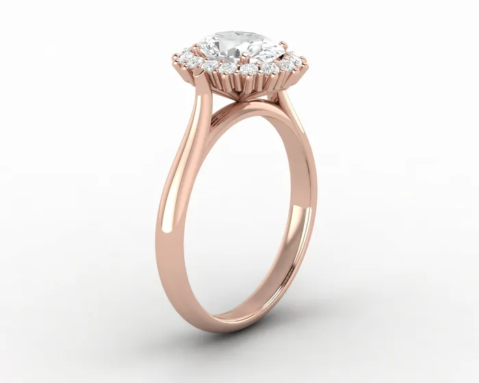 Sapheena Jewelry Rings Maia 10 Ct Oval Cut Halo Engagement Ring