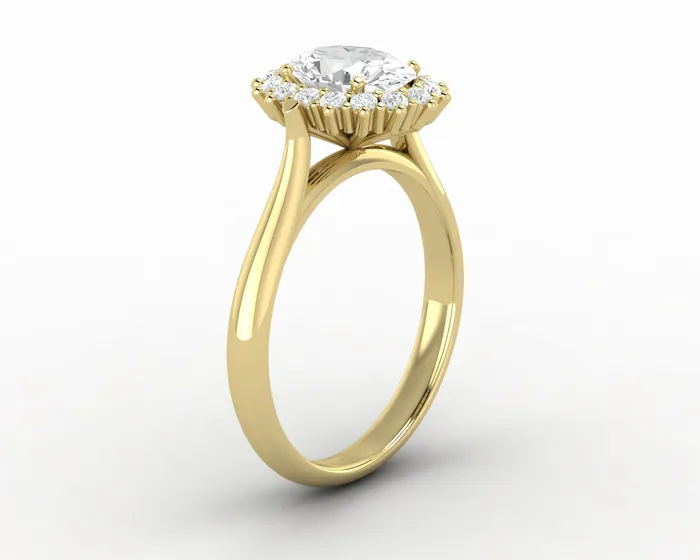 Sapheena Jewelry Rings Maia 10 Ct Oval Cut Halo Engagement Ring