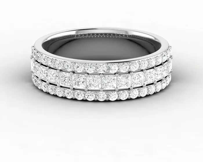 Sapheena Jewelry Rings Serena 10 Ct Half Eternity Wedding Band