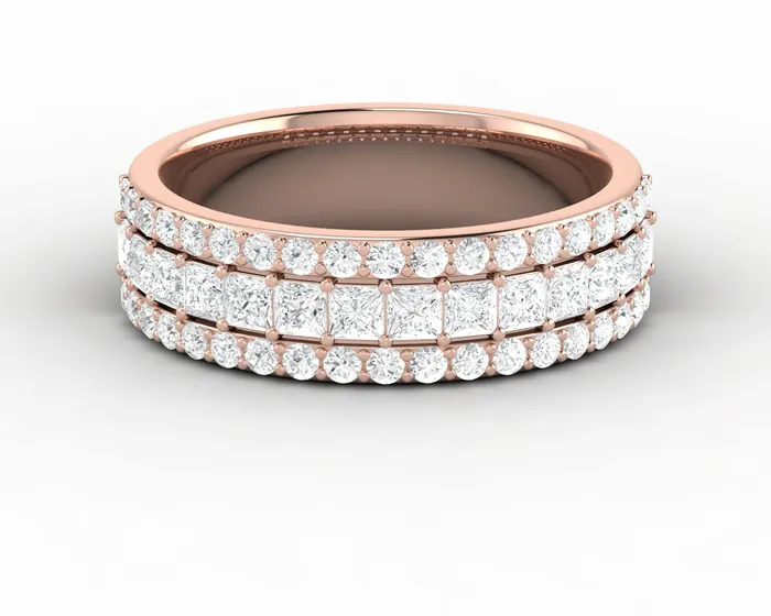 Sapheena Jewelry Rings Serena 10 Ct Half Eternity Wedding Band