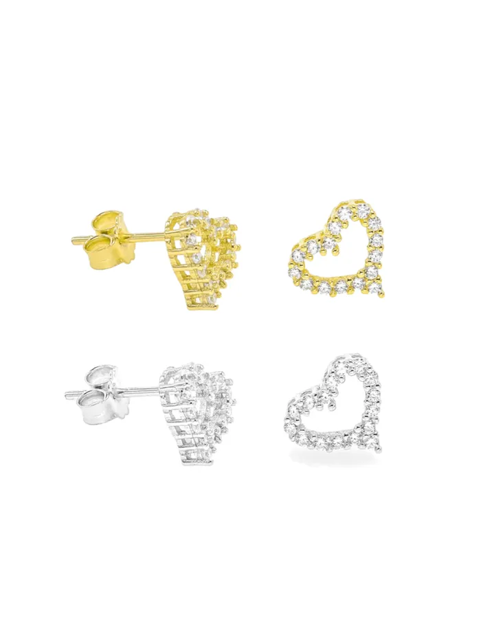 She Ate Adore Me Heart Stud Earrings Earrings She Ate Adore Me Heart Stud Earrings Earrings