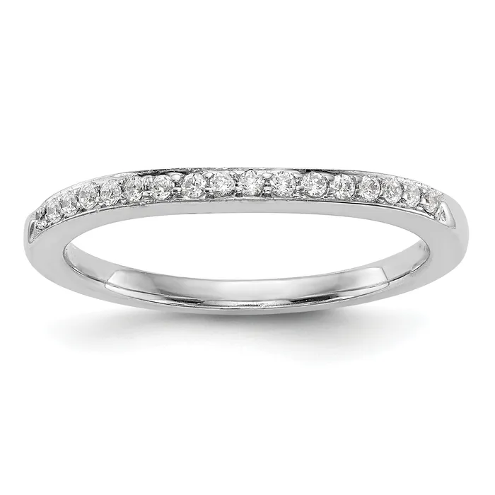 013ct CZ Solid Real 14k White Gold Wedding Wedding Band Ring Goldia Rings