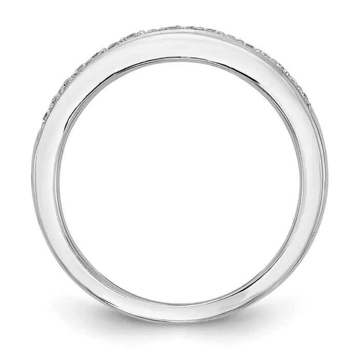 013ct CZ Solid Real 14k White Gold Wedding Wedding Band Ring Goldia Rings