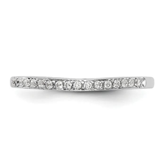 013ct CZ Solid Real 14k White Gold Wedding Wedding Band Ring Goldia Rings