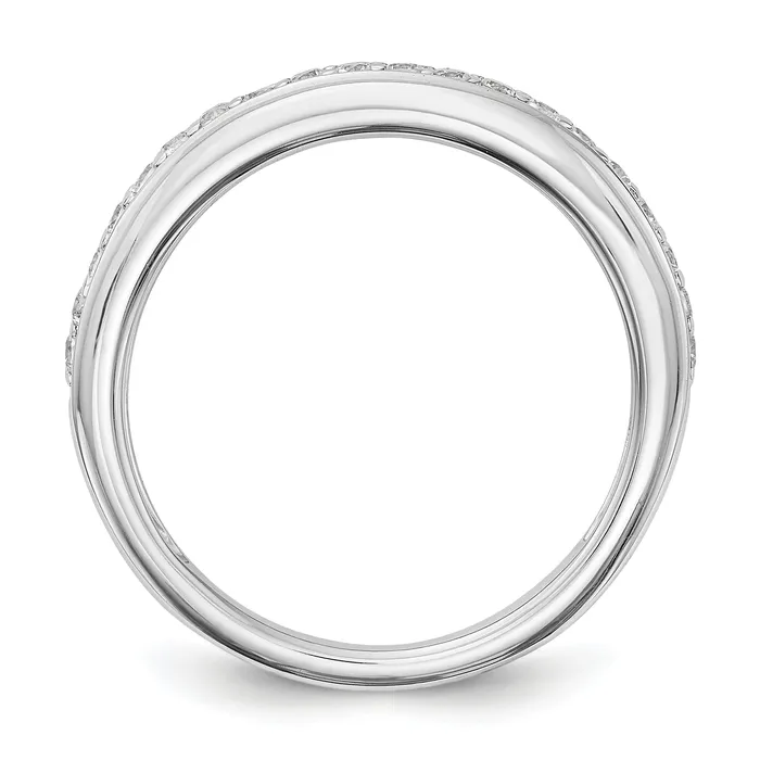 030ct CZ Solid Real 14K White Gold Wedding Wedding Band Ring Goldia Rings