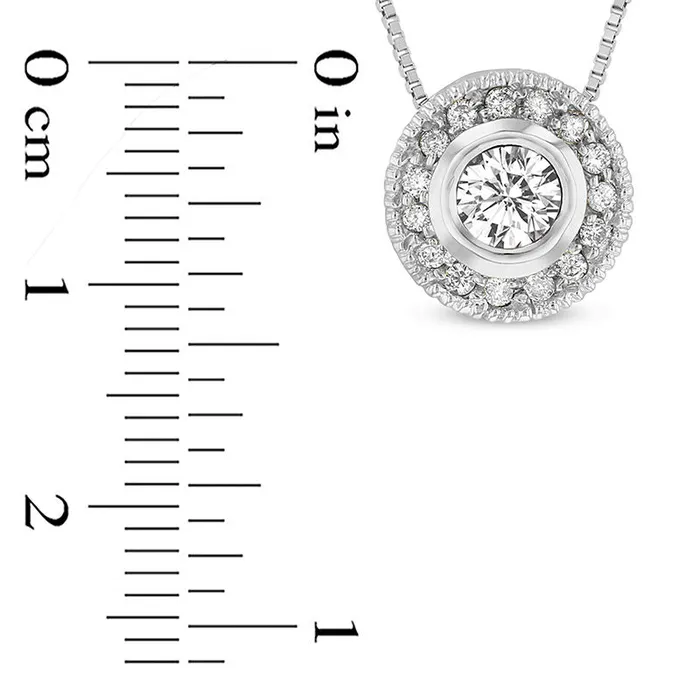 033 CT TW Natural Diamond Frame Antique VintageStyle Pendant in 14K White Gold ISI2 Goldia Necklaces