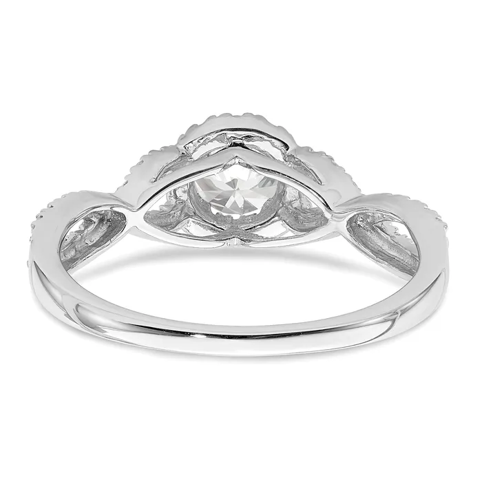 033ct CZ Solid Real 14K White Gold Engagement Ring Goldia Rings