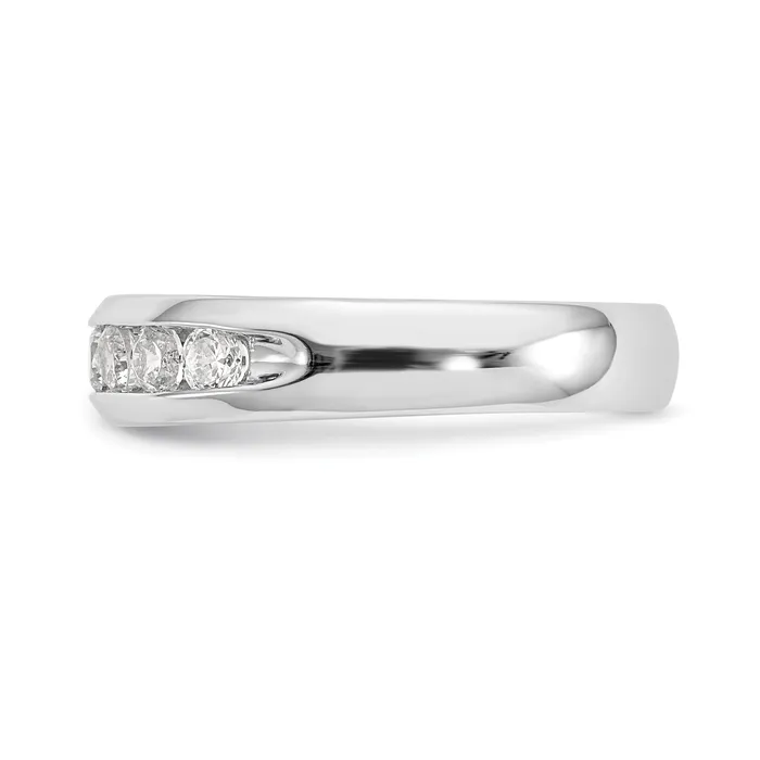 063ct CZ Solid Real 14K White Gold 9Stone Channel Wedding Band Ring Goldia Rings