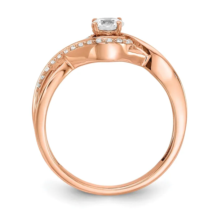12 Ct Natural Diamond Infinity Love Engagement Bridal Ring 14K Rose Gold Goldiacom Rings