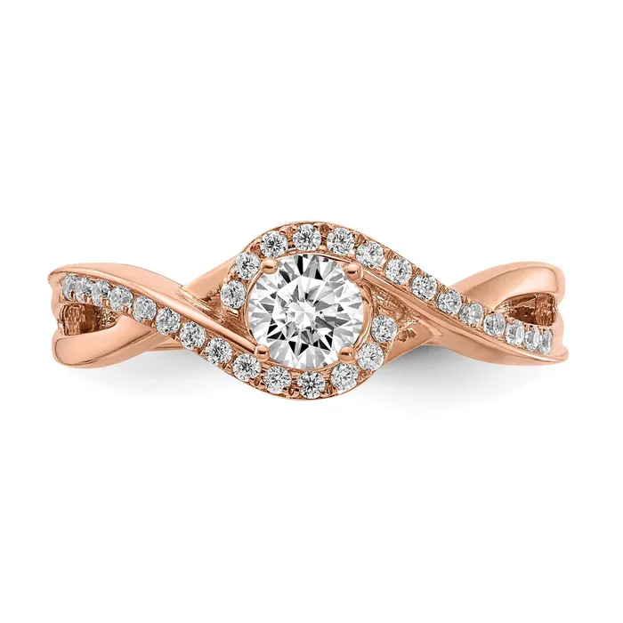 12 Ct Natural Diamond Infinity Love Engagement Bridal Ring 14K Rose Gold Goldiacom Rings