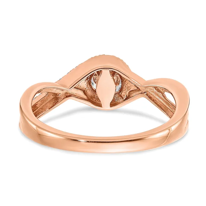 12 Ct Natural Diamond Infinity Love Engagement Bridal Ring 14K Rose Gold Goldiacom Rings