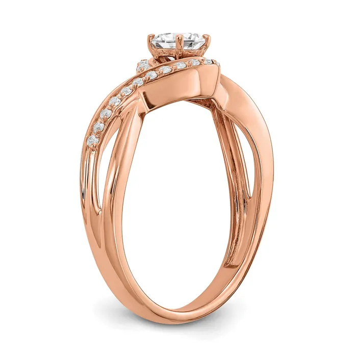 12 Ct Natural Diamond Infinity Love Engagement Bridal Ring 14K Rose Gold Goldiacom Rings