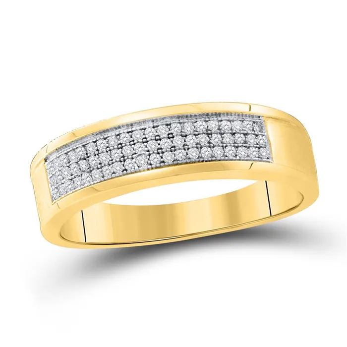 10k Yellow Gold Round Diamond Band Ring 15 Cttw gndatlanta Rings