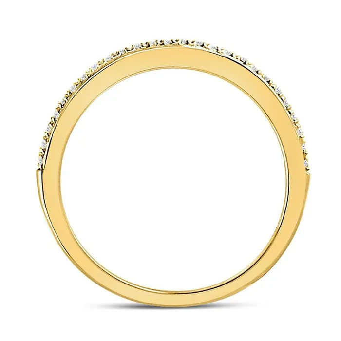 10k Yellow Gold Round Diamond Single Row Stackable Band Ring 18 Cttw Size 5 gndatlanta Rings