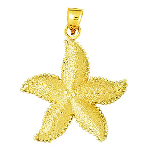 14K Gold 30MM Starfish Sea Life Pendant Goldia PreStyled Sets