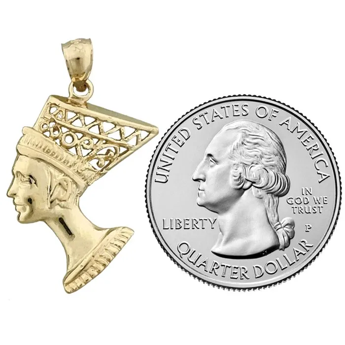 14K Gold Filigree Queen Nefertiti Pendant Goldia PreStyled Sets