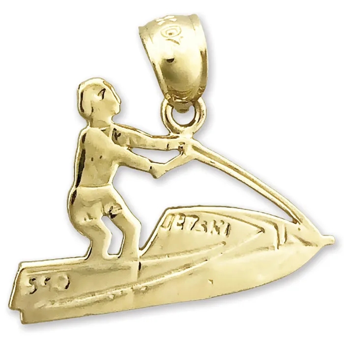 14K Gold Jet Ski Charm Goldia Charm Necklaces