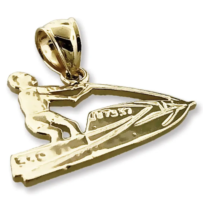 14K Gold Jet Ski Charm Goldia Charm Necklaces