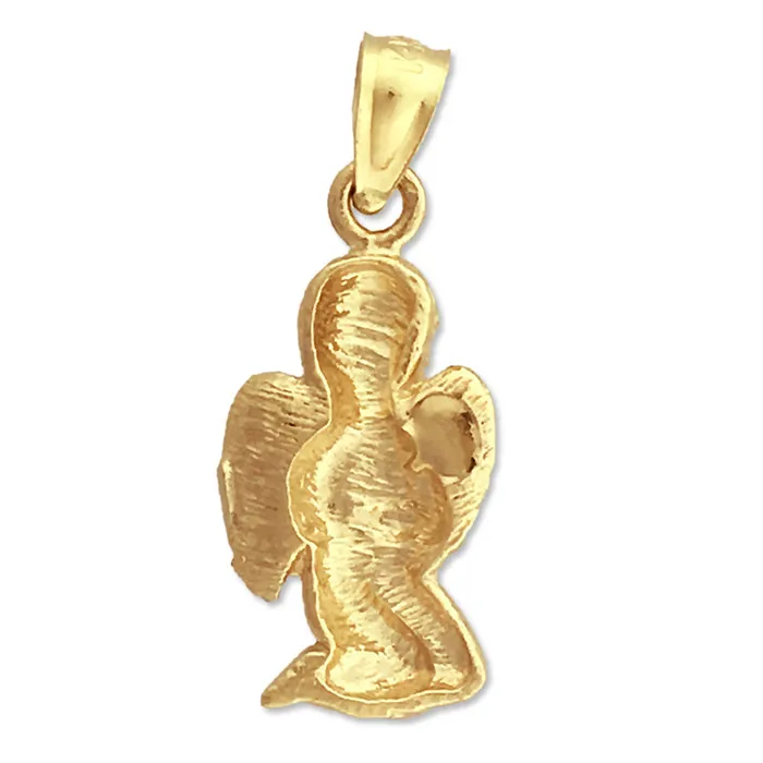 14K Gold Praying Angel Boy Charm Goldia Charm Necklaces