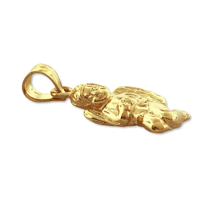 14K Gold Praying Angel Boy Charm Goldia Charm Necklaces