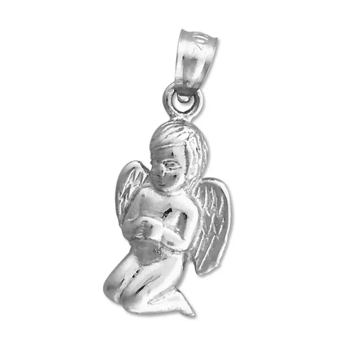 14K Gold Praying Angel Boy Charm Goldia Charm Necklaces